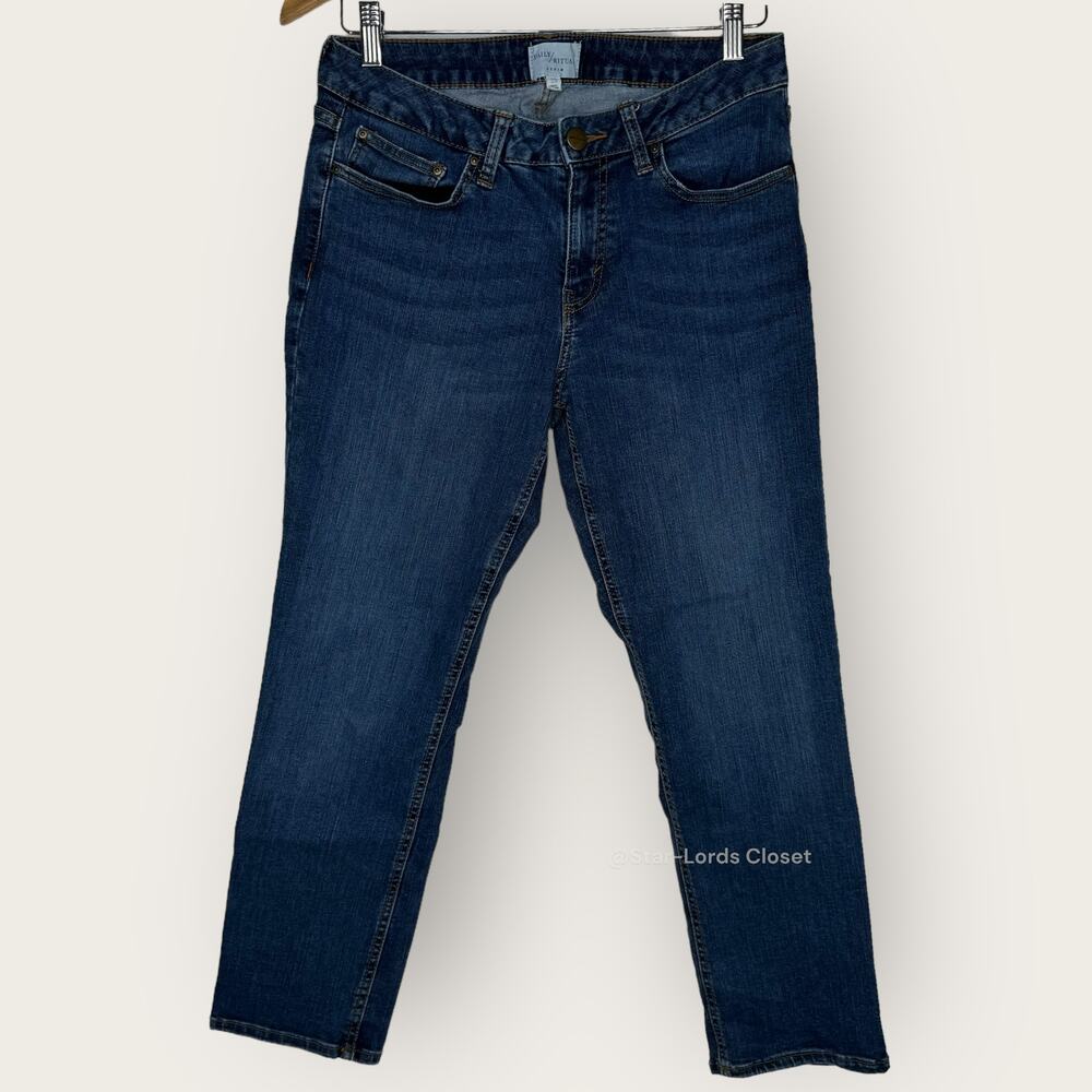 Daily Ritual Girlfriend Jeans Size 29 Medium Wash Mid Rise Slim Fit